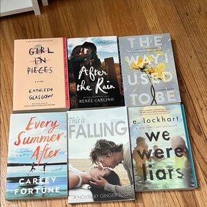 Set of Six Young Adult YA Fiction and Romance Books